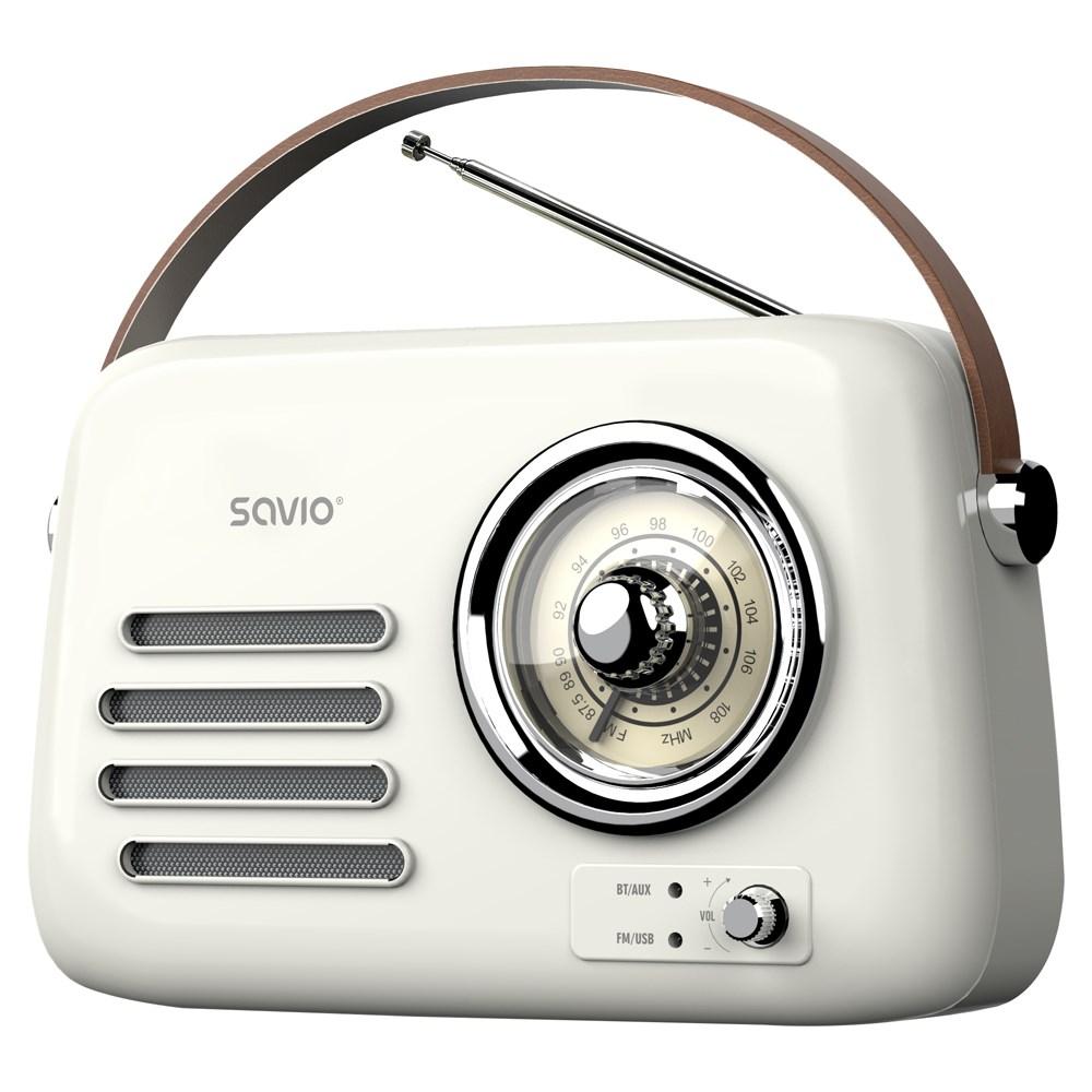 Radio med Bluetooth - Savio RS-02, hvid