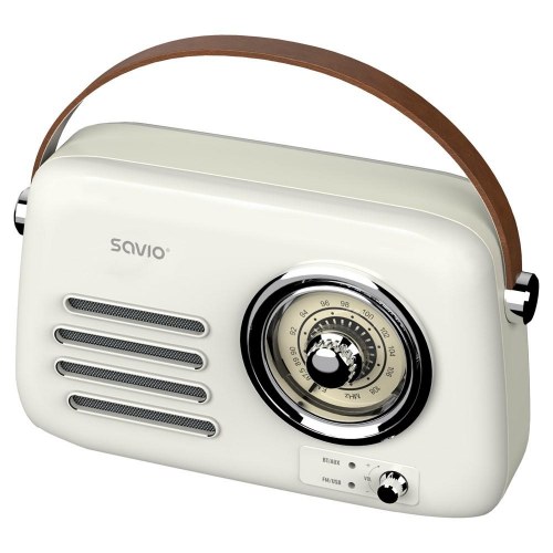 Radio med Bluetooth - Savio RS-02, hvid