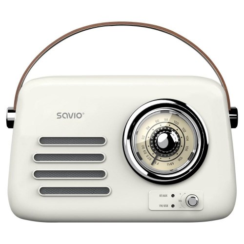 Radio med Bluetooth - Savio RS-02, hvid
