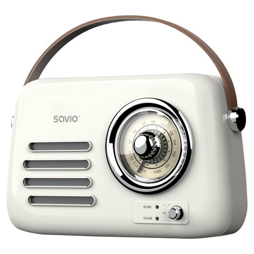 Radio med Bluetooth - Savio RS-02, hvid