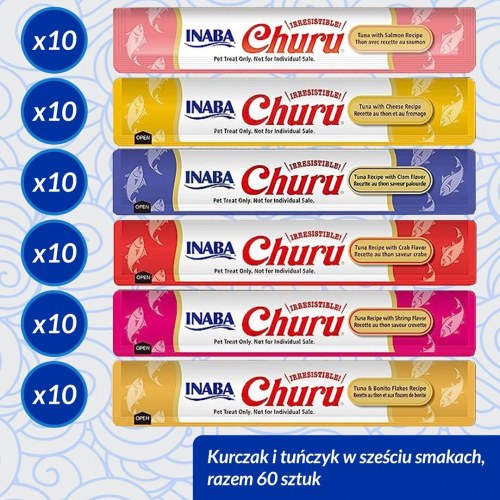Kattegodbidder INABA Churu Variety Box Tun – 60 x 14 g