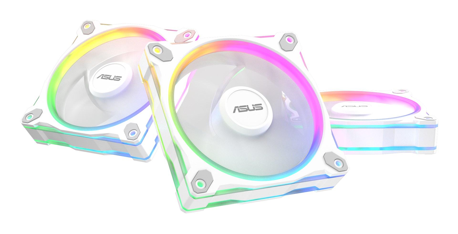 Kabinetventilator 120 mm ASUS Prime MR120 ARGB Hvid (3-pak) billede