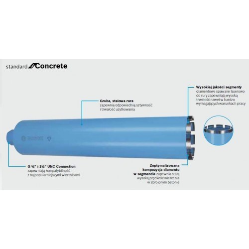 Diamantkernebor 72 × 450 mm – Bosch 1 1/4"