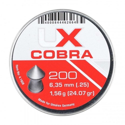 Luftgevær-kugler Umarex Cobra Pointed Ribbed 6,35 mm – 200 stk.