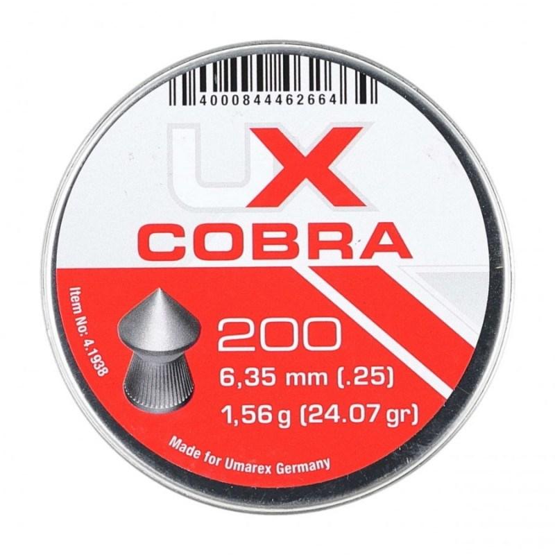 Luftgevær-kugler Umarex Cobra Pointed Ribbed 6,35 mm – 200 stk.