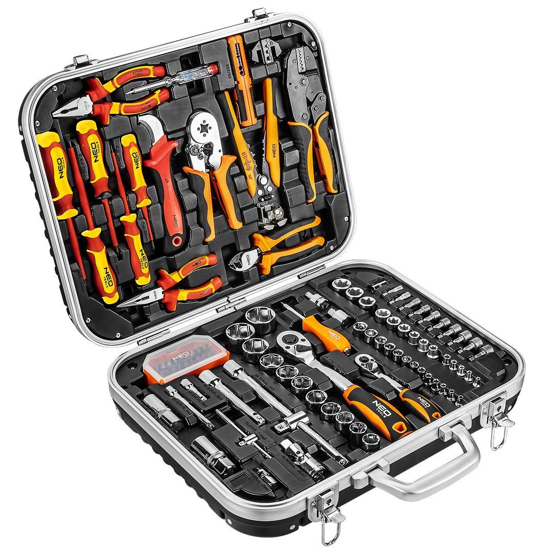 Værktøjskuffert til elektriker 108 dele - NEO TOOLS