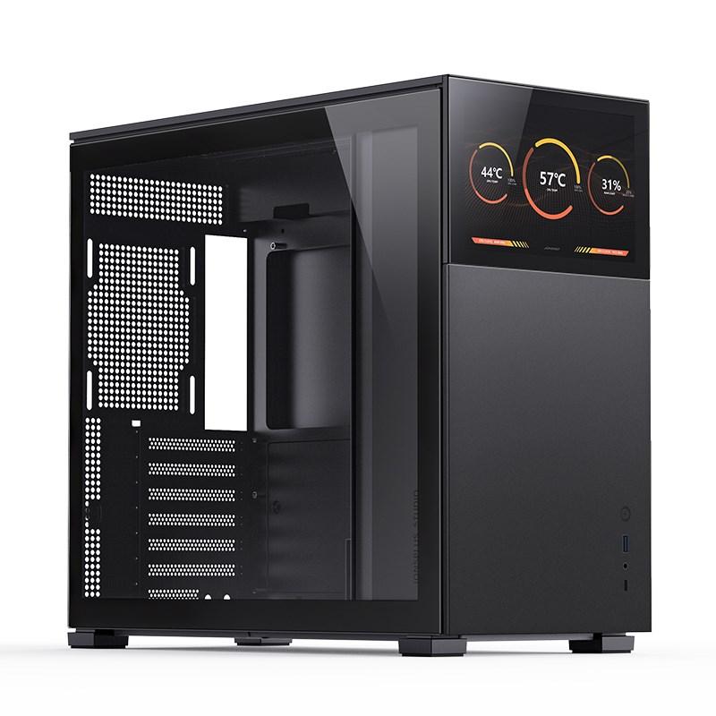 PC kabinet Jonsbo D41 Screen ATX, hærdet glas - sort billede