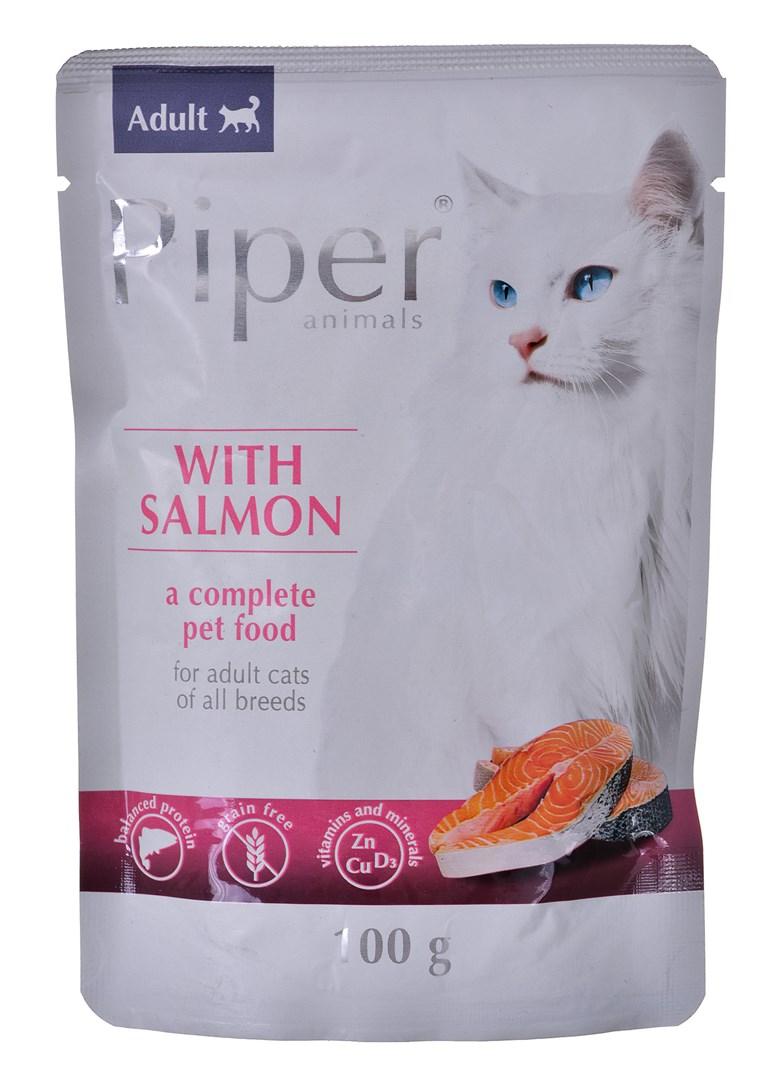 Vådfoder til kat – Dolina Noteci Piper med laks 100 g