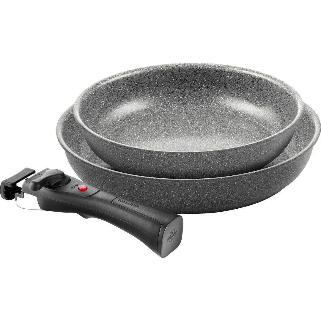 Stegepandesæt 24 + 28 cm - BALLARINI TORRE med aftageligt håndtag