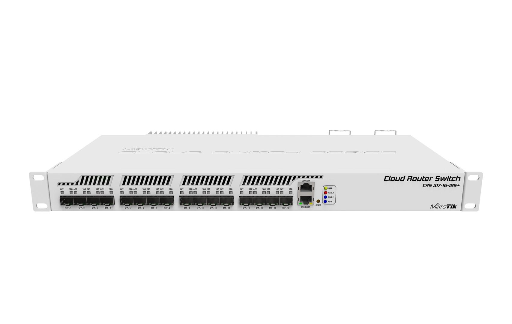 Netværksswitch Mikrotik CRS317-1G-16S+RM Managed L3 1U – grå
