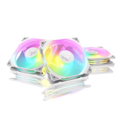 Kabinet blæser 120 mm – ASUS TUF Gaming TR120 ARGB Reverse 3-i-1, hvid