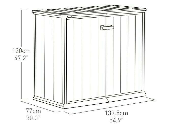 Haveskur Keter - opbevaringsskur 139,5 × 77 × 120 cm