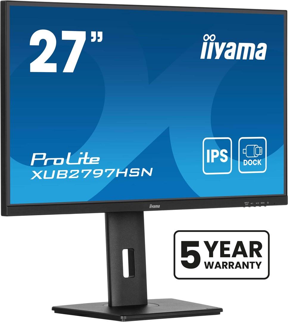 Skærm 27" iiyama ProLite - IPS, Full HD, 100 Hz, USB‑C dock med LAN billede