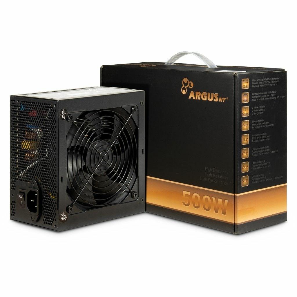 Strømforsyning ATX 500 W - Inter-Tech ArgusNT BPS-500, sort billede