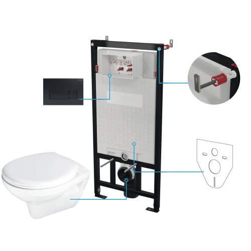 Indbygningscisterne til væghængt toilet 6-i-1 – deante