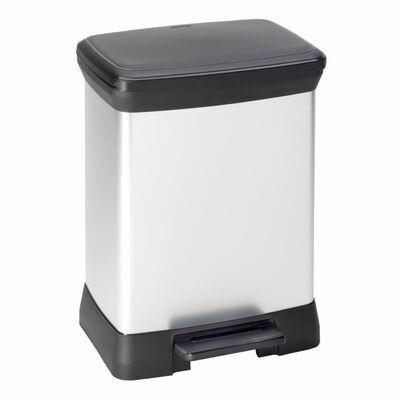 Skraldespand med pedal 30 l - CURVER Deco Bin, metallook