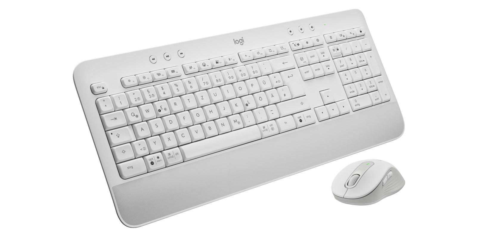 Trådløst tastatur og mus - Logitech Signature MK650 Combo for Business, hvid billede
