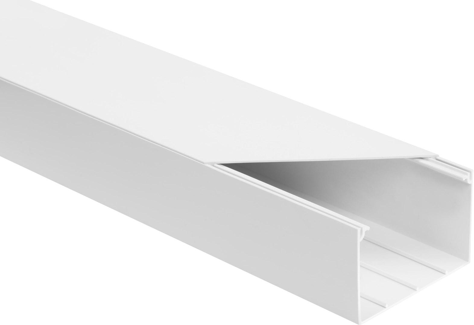 Kabelkanal installationskanal hvid 90×60 mm - 2 m (pakke med 8)