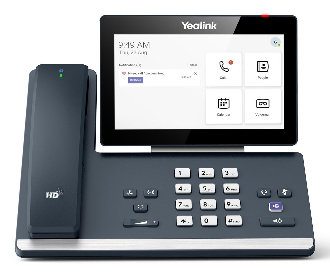 IP-telefon Yealink MP58-WH E2 til Teams med touchskærm