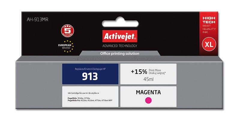 Blækpatron til HP 913 - Activejet Premium XL, magenta, 45 ml billede