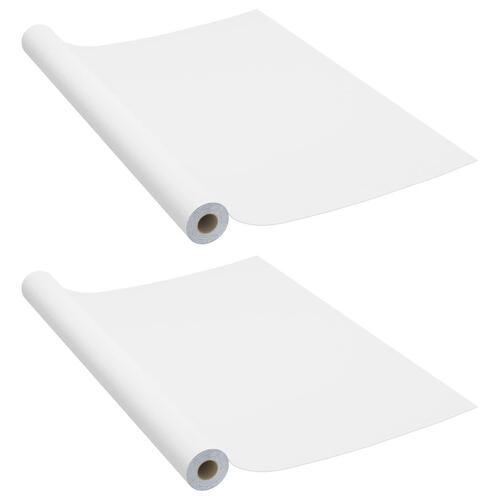 Selvklæbende møbelfolie 2 stk. 500x90 cm PVC hvid