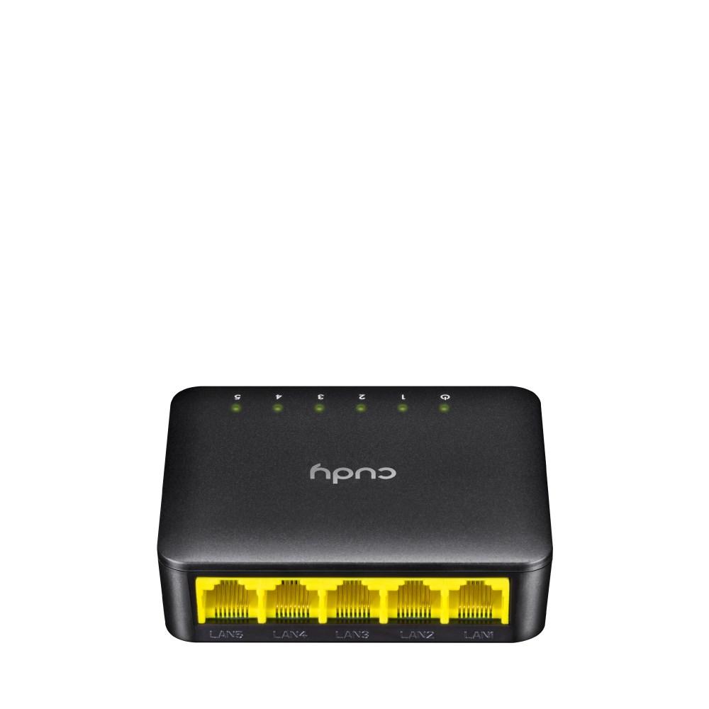 Netværksswitch Gigabit – Cudy GS105D, 5 porte, sort billede