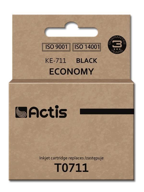 Blækpatron til Epson – Actis KE-711, sort, 15 ml (erstatter T0711/T0891/T1001)