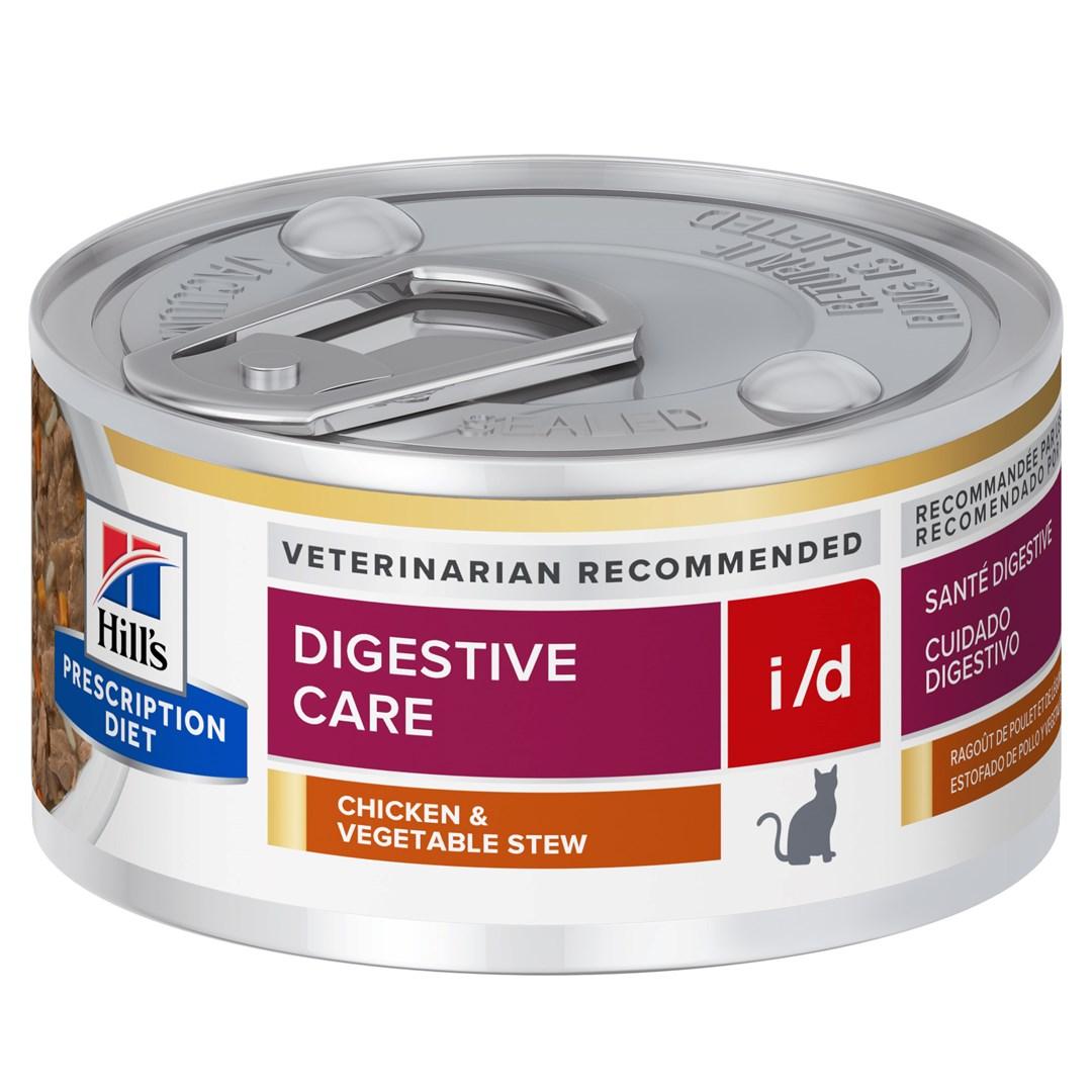Våd kattemad Hill's Prescription Diet i/d Digestive Care gryderet med kylling – 82 g