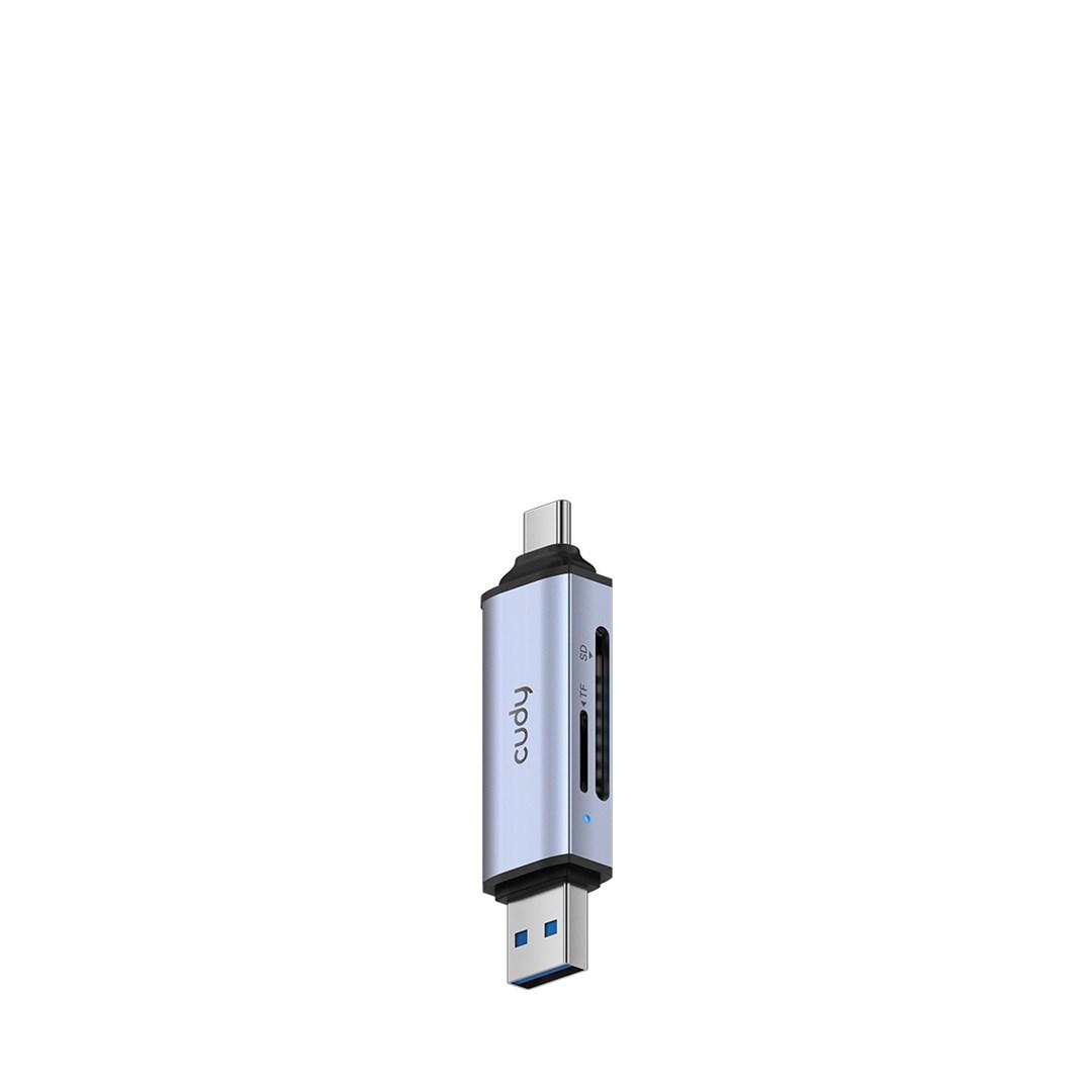 Hukommelseskortlæser USB 3.0 – CUDY UH200 2-i-1 (USB-A/USB-C)
