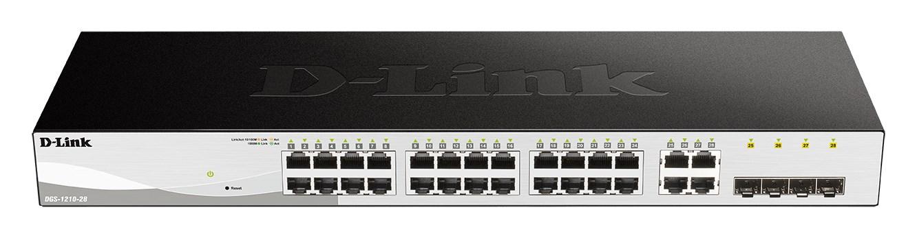 Netværksswitch D-Link DGS-1210-28 - 24x Gigabit + 4x SFP, L2/L2+ Managed billede