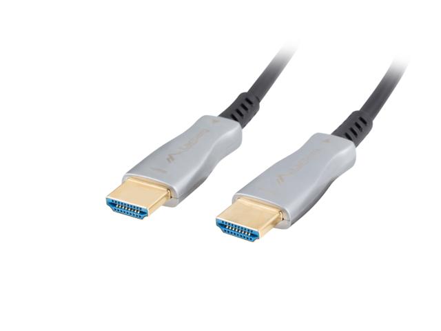 HDMI kabel 10 m - Lanberg HDMI 2.0, AOC, sort billede
