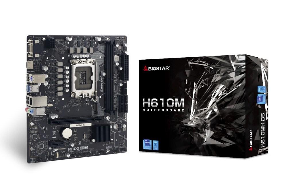 Bundkort Biostar H610MH D5 micro ATX - LGA 1700, DDR5