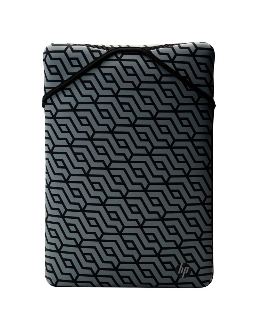 Computertaske sleeve 14,1" - HP vendbar neopren, Geo mønster (sort/grå) billede