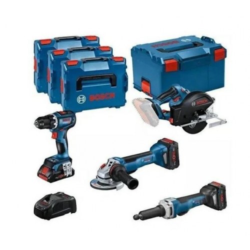 Boremaskine sæt 18V - Bosch Combi-kit med 4 værktøjer og batteri
