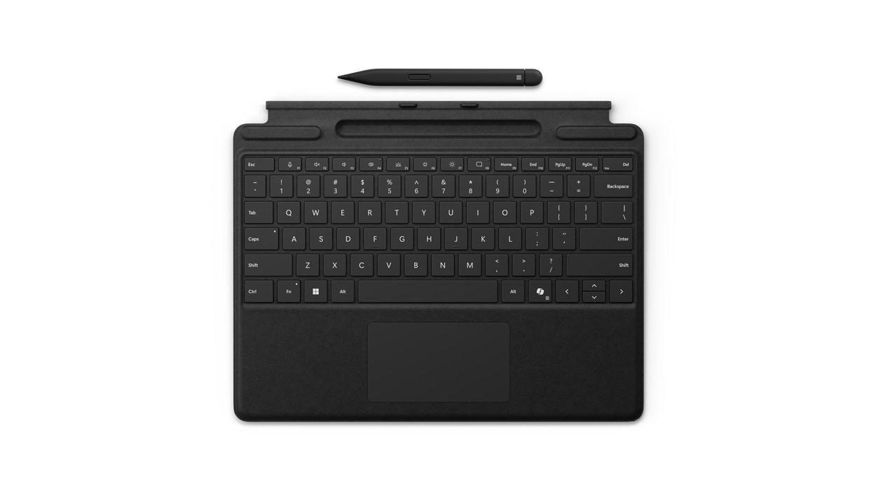 Tastaturcover til Surface Pro med Slim Pen – Microsoft, QWERTZ (tysk), sort billede