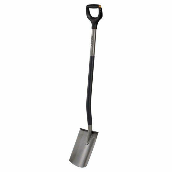 Spade lige Fiskars Ergonomic, grå