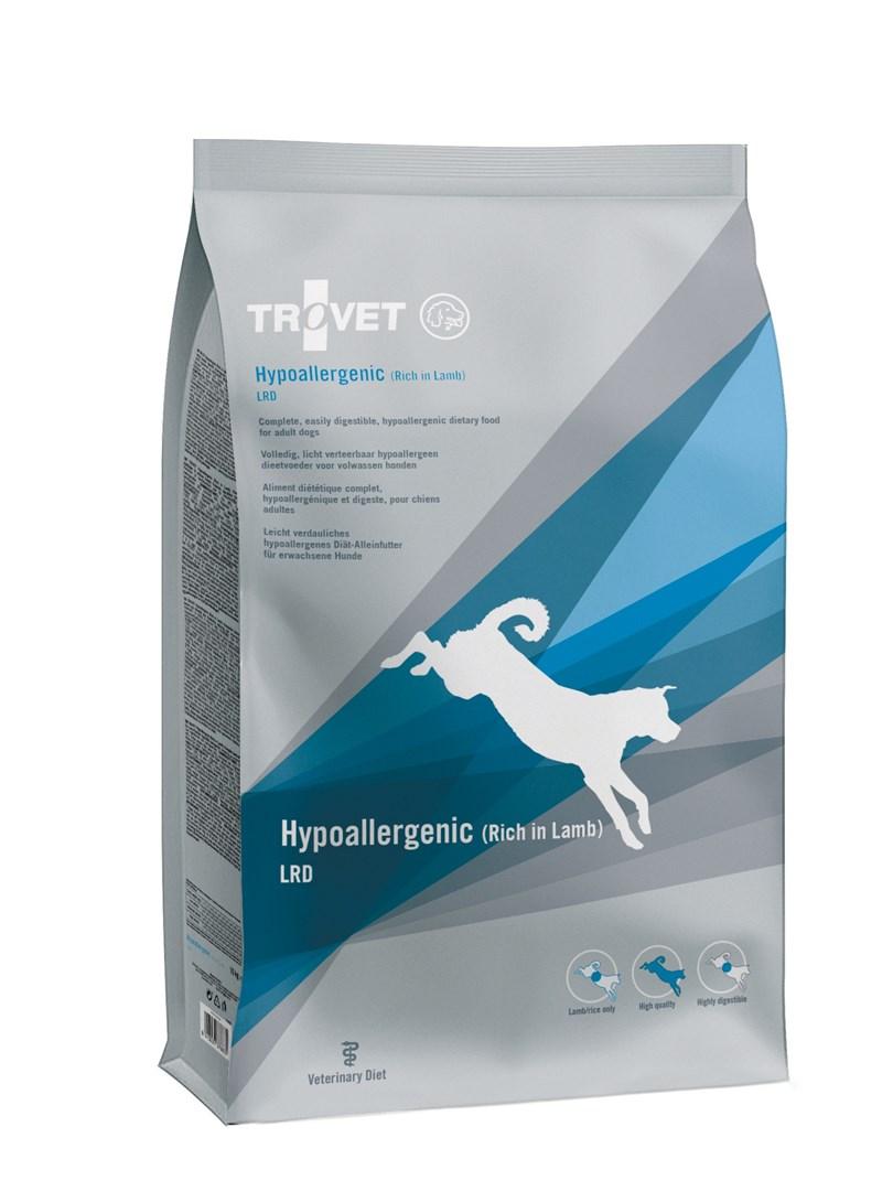 Hundefoder tørfoder – TROVET Hypoallergenic LRD Lam 3 kg