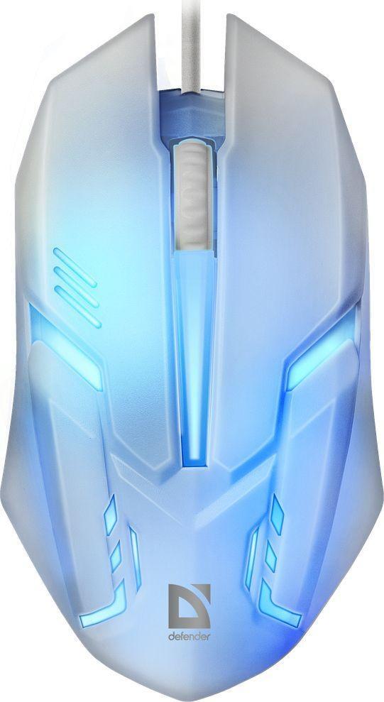 Computer mus Defender Cyber MB-560L, hvid, 7-farvet bagbelysning billede