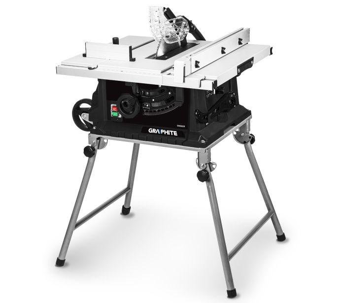 Bordrundsav-stativ GRAPHITE 59G823 - 4 ben, sort/grå