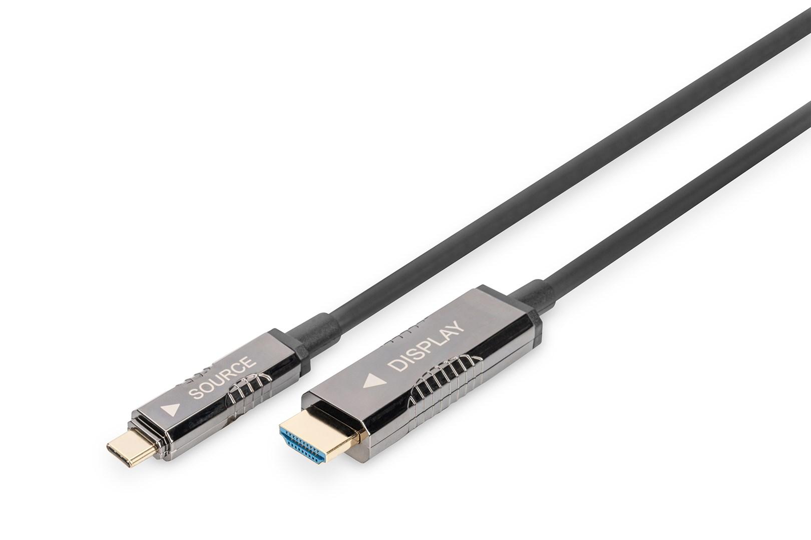 HDMI-kabel USB-C til HDMI 4K 20 m – DIGITUS AOC billede