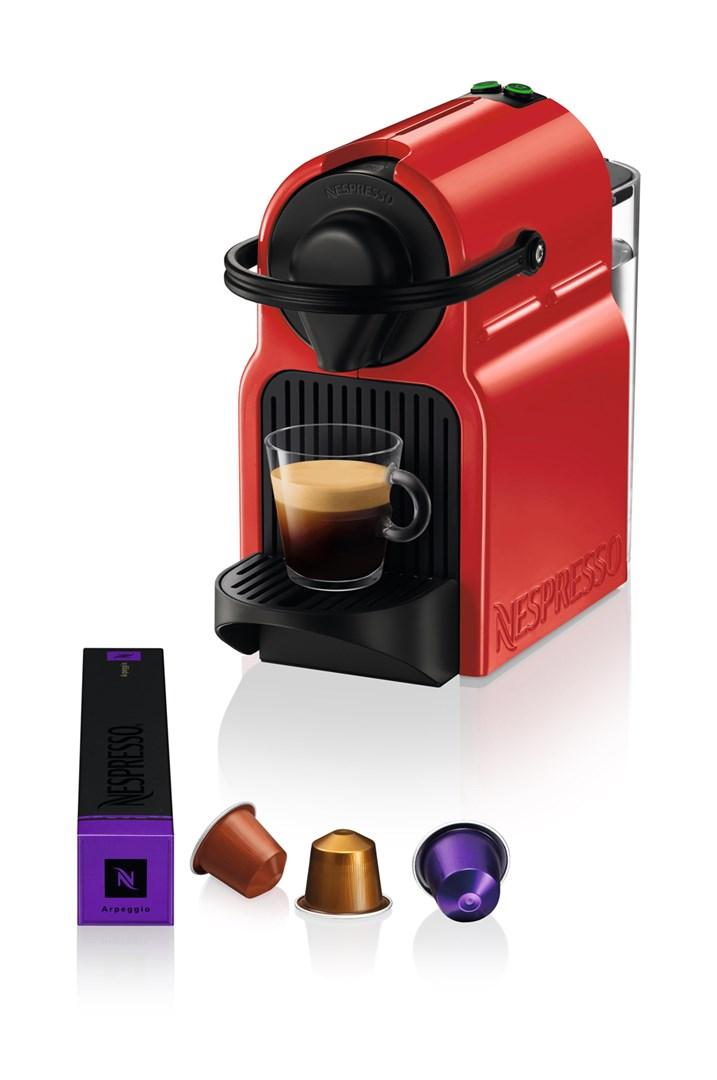 Kaffemaskine espresso Krups Nespresso Inissia XN1005, 0,7 l – rød