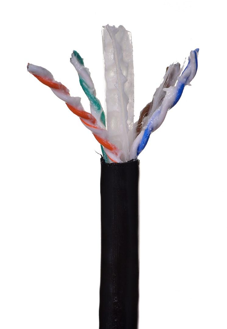 Netværkskabel Cat6 U/UTP 305 m - Alantec, sort billede