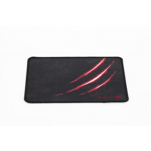 Musemåtte gaming – Havit HV-MP838, sort/rød (25 × 21 cm)