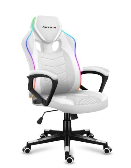 Gamerstol huzaro Force 2.5 RGB White Mesh