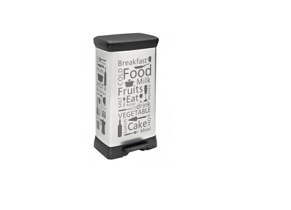 Skraldespand med pedal 50 l - CURVER Kitchen Silver
