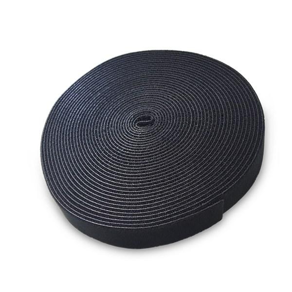 Kabelbinder velcro 20 mm x 10 m - Savio, sort billede