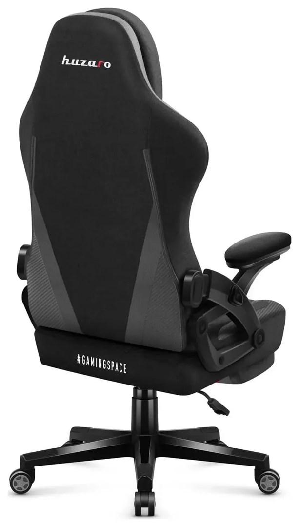 Gamerstol huzaro Force 4.6 Carbon – sort/grå stof, fodstøtte