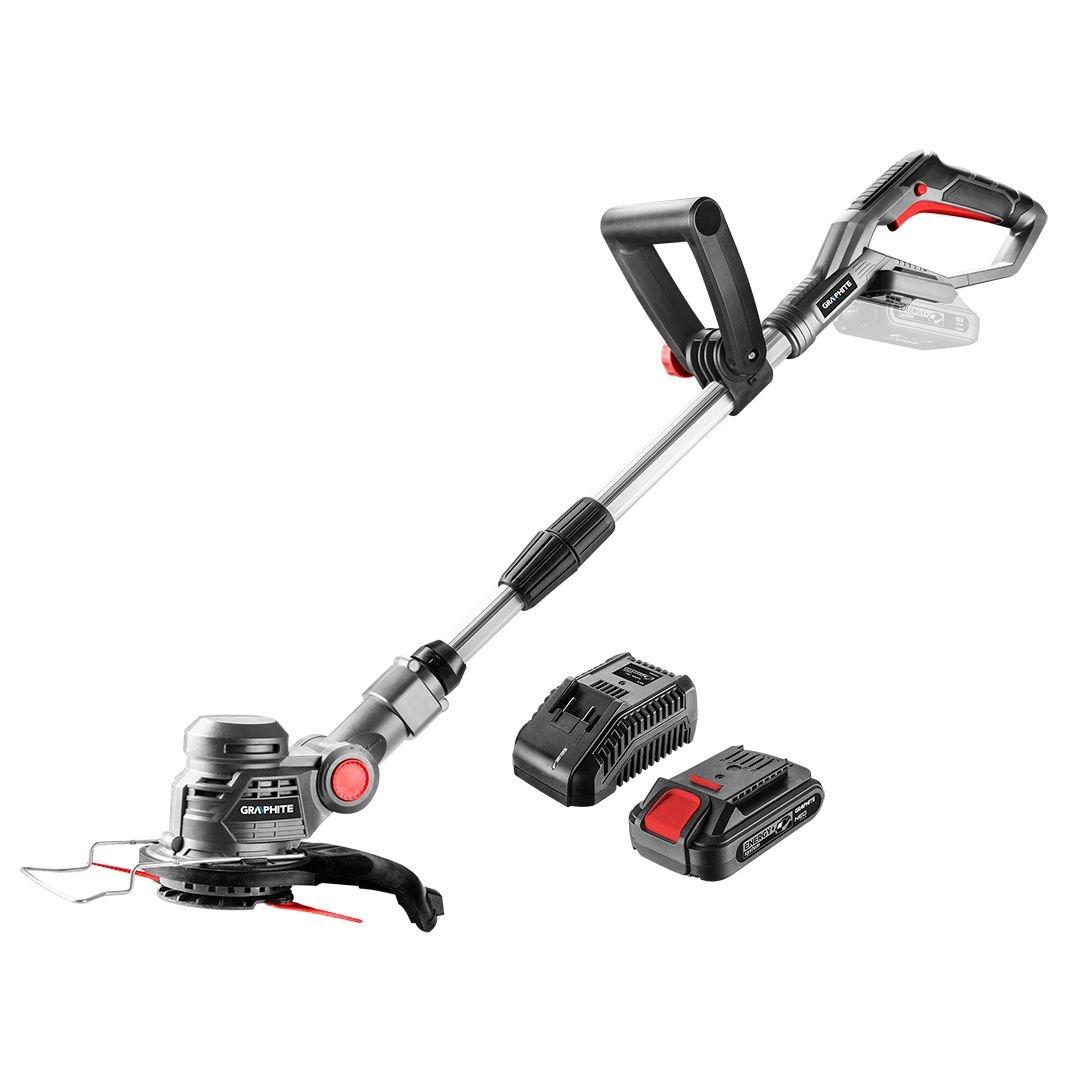 Græstrimmer med batteri og lader GRAPHITE Energy+ 18V (58G030) – sæt med 2,0 Ah