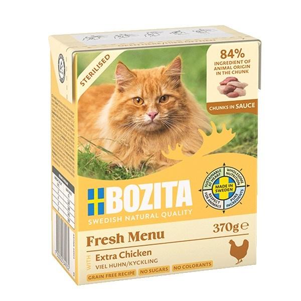 Vådfoder til kat – BOZITA Fresh Menu Sterilised Extra Chicken 370 g