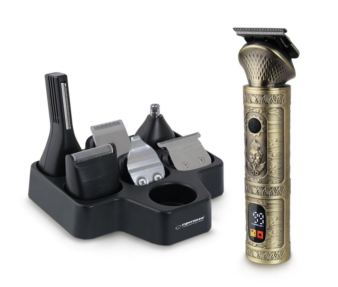 Hårtrimmer – Esperanza EBC006 7-i-1, trådløs, guld